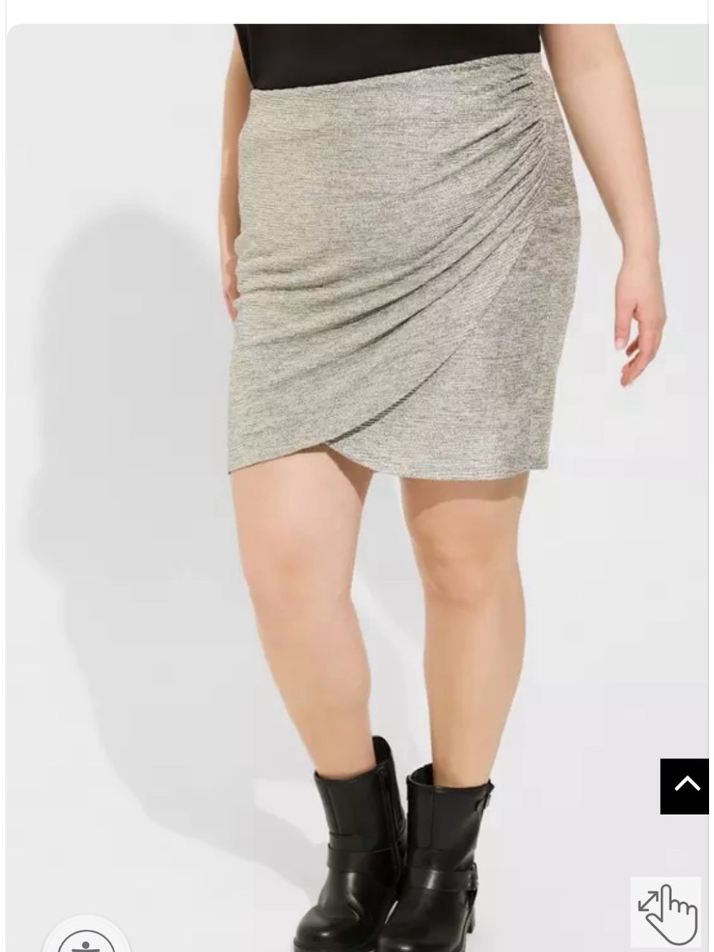 Torrid size 1 1x 14-16 Mini Foil Tulip Skirt NWT